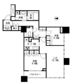 ザ・湾岸タワーレックスガーデン 15階 間取り図