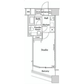 ファーストリアルタワー新宿 806 間取り図