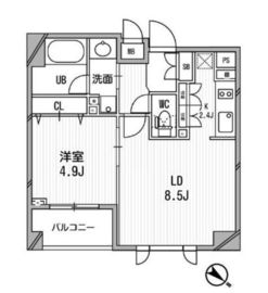 クリオ渋谷ラ・モード 508 間取り図