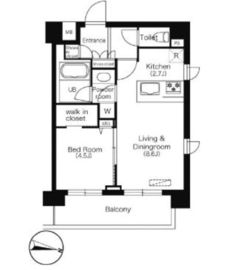 エミリブ下落合 410 間取り図