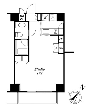 Roppongi Residences 603 間取り図