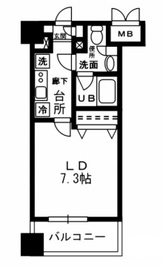 レジディア四谷三丁目 608 間取り図