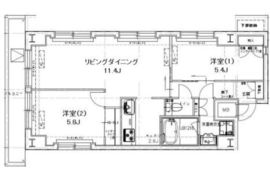 レジディア銀座東 1401 間取り図