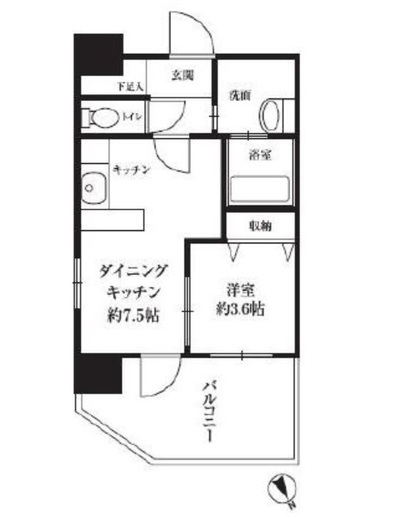 HF西新宿レジデンスイースト 703 間取り図