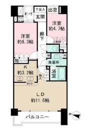 アールヴェール代々木 5階 間取り図