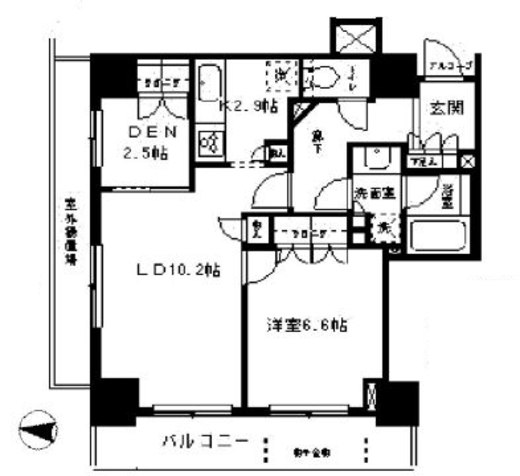 パークタワー秋葉原 13階 間取り図