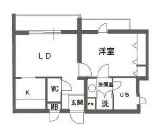 エルスタンザ中目黒 306 間取り図
