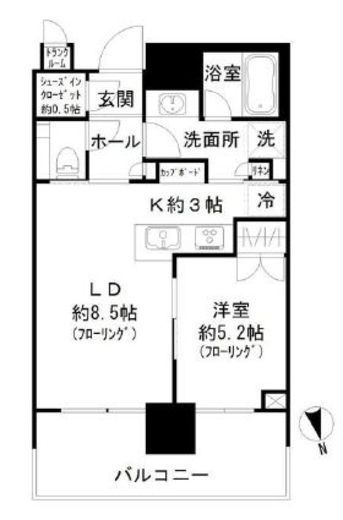 パークコート浜離宮ザ・タワー 19階 間取り図