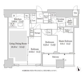 大崎ガーデンレジデンス 905 間取り図