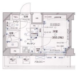 パレステュディオ新宿パークサイド 7階 間取り図