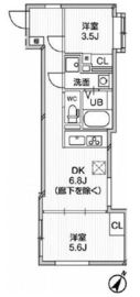 エクサム中目黒2 101 間取り図