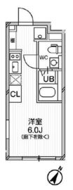 エクサム中目黒2 104 間取り図