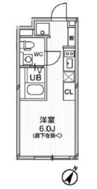 エクサム中目黒2 203 間取り図