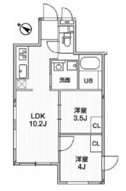 エクサム中目黒2 404 間取り図