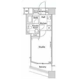 ファーストリアルタワー新宿 1306 間取り図