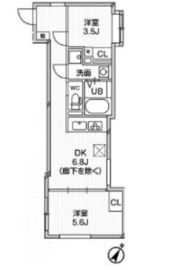 エクサム中目黒2 301 間取り図