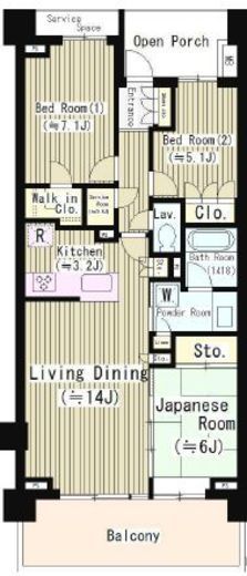 プラウドシティ阿佐ヶ谷 1階 間取り図