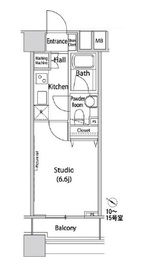 ファーストリアルタワー新宿 1215 間取り図