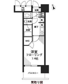 フォンテーヌ芝浦 507 間取り図