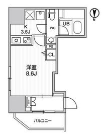 ディームス入谷1 202 間取り図