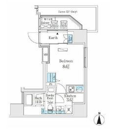 ディームス入谷1 702 間取り図