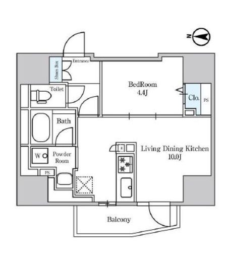 ディームス入谷1 501 間取り図