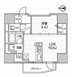 ディームス入谷1 801 間取り図