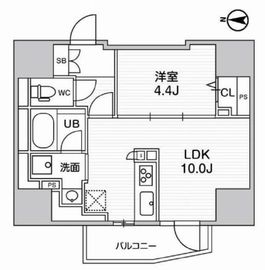 ディームス入谷1 1401 間取り図