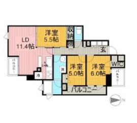 シティハウス錦糸町 13階 間取り図