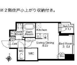 パークルール恵比寿 402 間取り図