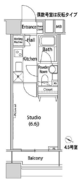 ファーストリアルタワー新宿 405 間取り図