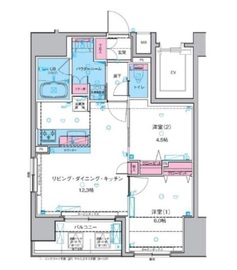 ジェノヴィア浅草2スカイガーデン 5階 間取り図