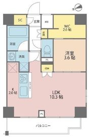 アクサスレジデンス目黒東 12階 間取り図