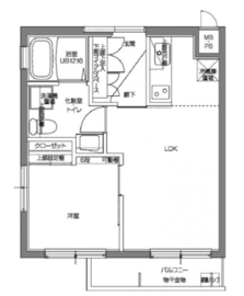 パティーナV代々木上原 4階 間取り図