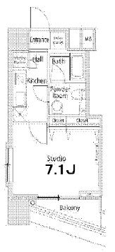 ファーストリアルタワー新宿 1607 間取り図