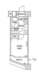 ファーストリアルタワー新宿 1716 間取り図