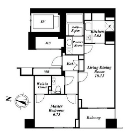 ディアナガーデン広尾 2階 間取り図