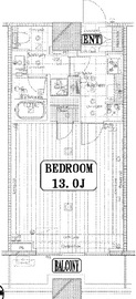 コンシェリア西新宿タワーズウエスト 13階 間取り図