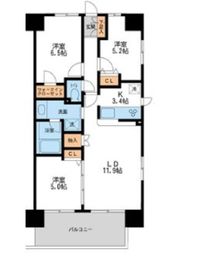 レジディア南千住 717 間取り図