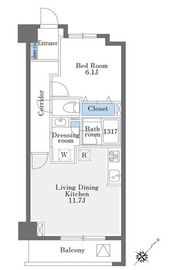 La Douceur巣鴨West (ラドゥセール巣鴨ウエスト) 311 間取り図