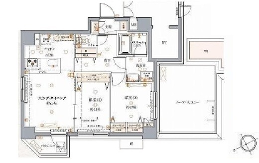クレヴィスタ文京江戸川橋 701 間取り図