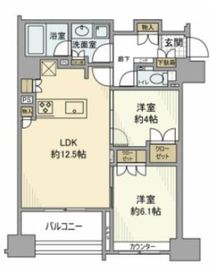 インプレスト東京八丁堀ル・サンク 4階 間取り図