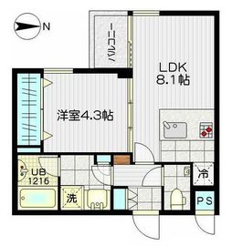 イーストープ新中野 202 間取り図