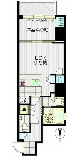 イーストープ新中野 802 間取り図