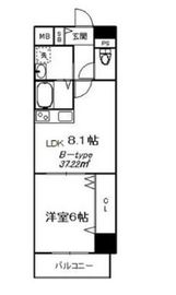 コルテ浅草寿 402 間取り図