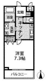 ドゥーエ四谷三丁目 202 間取り図