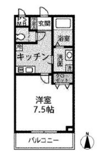 ドゥーエ四谷三丁目 403 間取り図