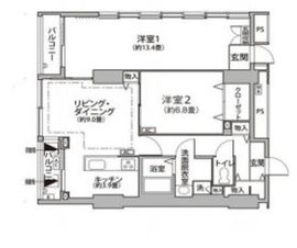 東雲キャナルコートCODAN 12-1002 間取り図