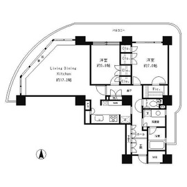 リバーポイントタワー 3010 間取り図