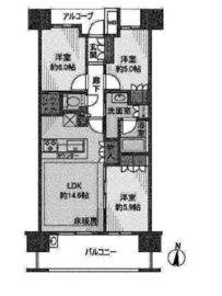 ザ・パークハウス清澄白河現代美術館前 9階 間取り図